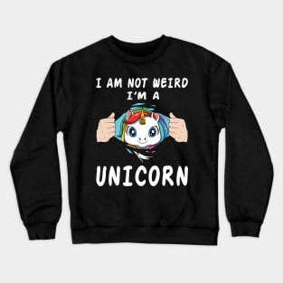 Cute Unicorn Horn Pretty Rainbow Colors Funny Quote Crewneck Sweatshirt